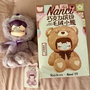Nanci Colorful Chocolate Lilac Bear Plush Toy NEW